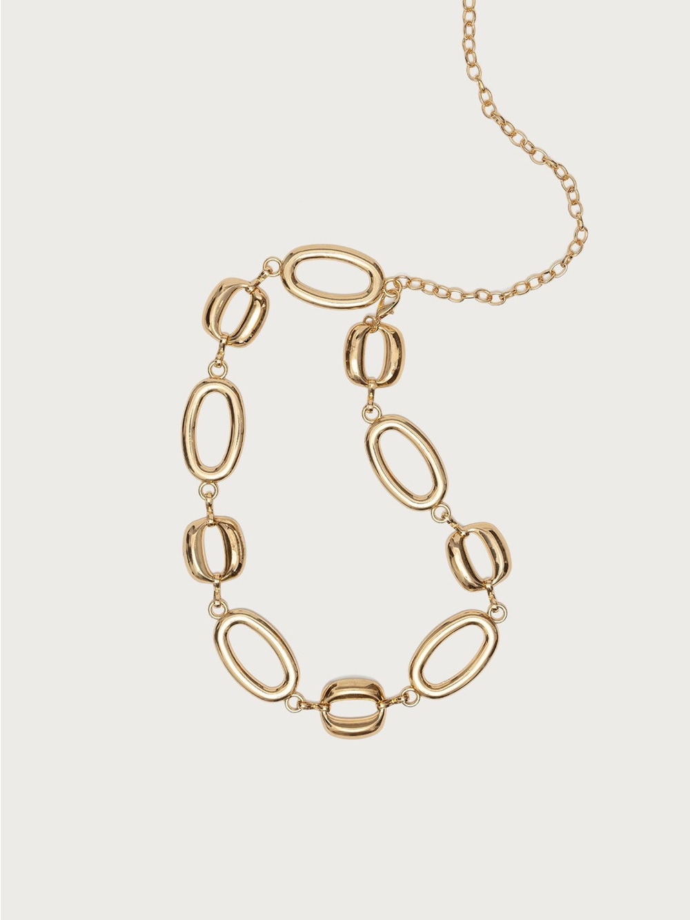 NWT Edikted Gold Oval Chain Belt Statement Waist Link Body Chain Y2K Retro Belt